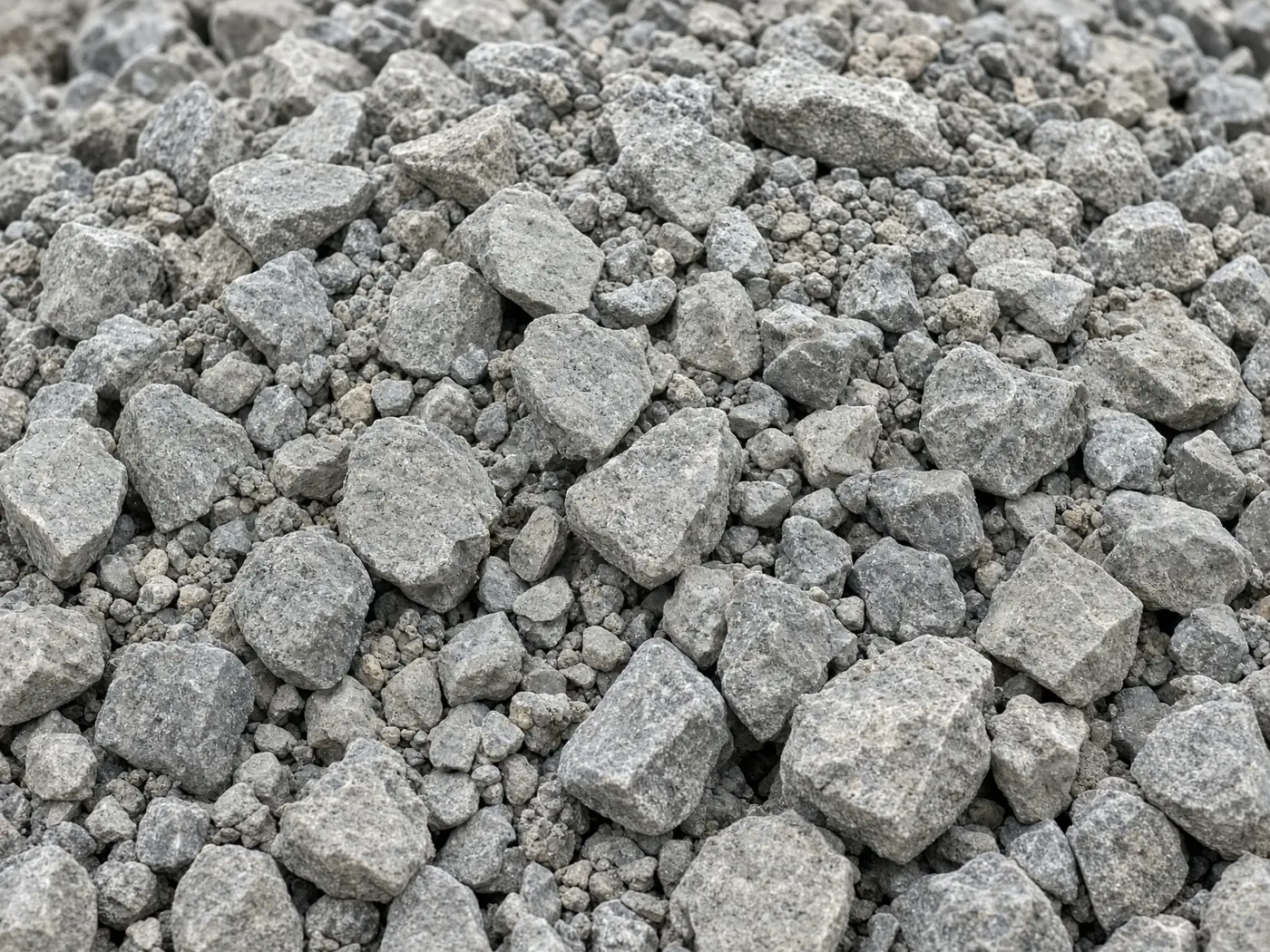 Pedra e brita para obra